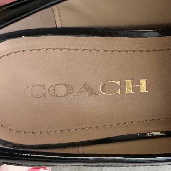 Coach Women's Patent Leather Leah Loafer Black Size 7.5 - Picture 10 of 11
